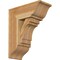 Ekena Millwork Merced Traditional Rough Sawn Bracket w/ Offset Brace, Western Red Cedar, 8"W x 18"D x 22"H BKT0806X18X22MRC01RWR - alternate 1